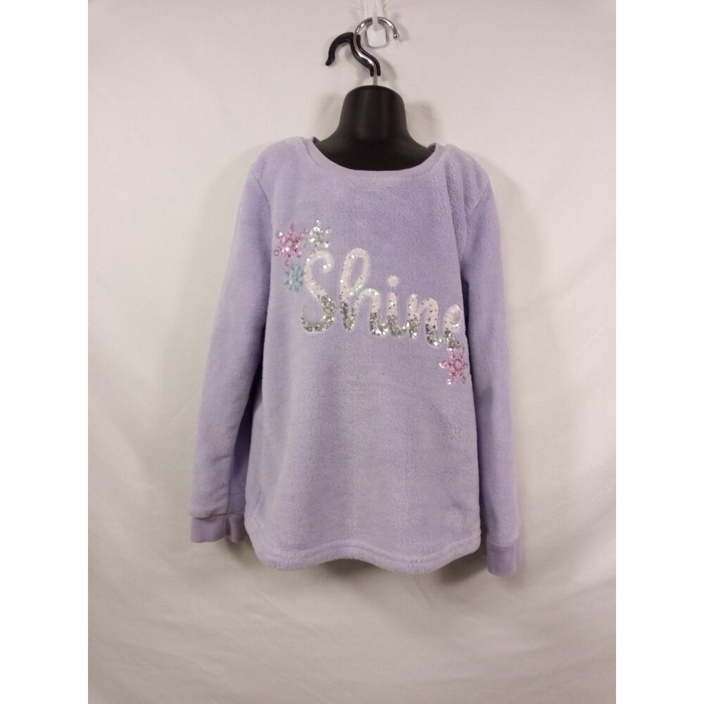 Girl's Cynthia Rowley Sequined "Shine" Fleece Sweatshirt Size M(7/8)